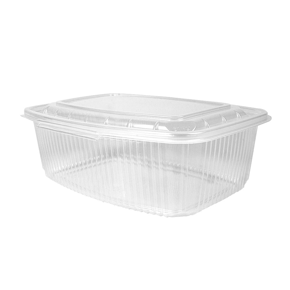 262.61-RECIPIENTI CON COPERCHIO 2000 ML 23,3x17,8x7,9 CM TRASPARENTE PP (50 u.)