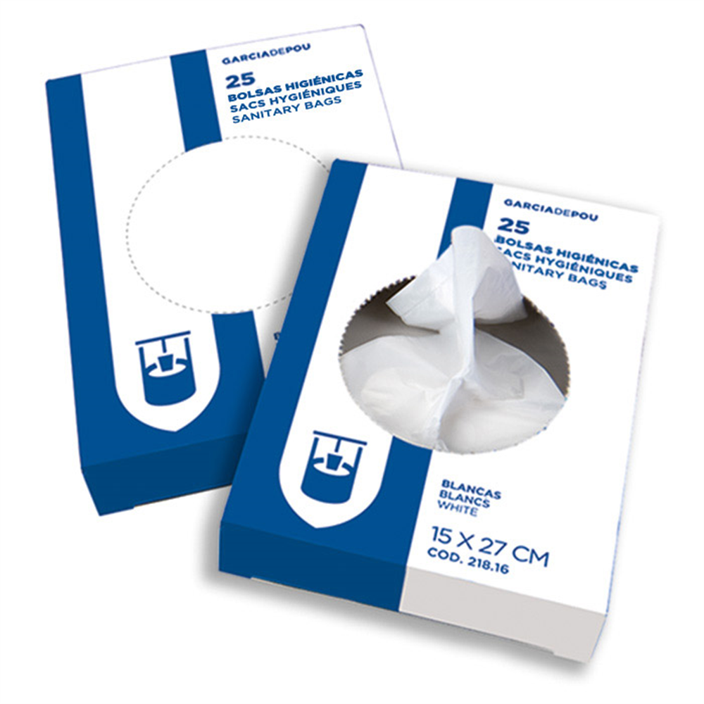 218.16-25 U. SACCHETTI IGIENICI  15µ 15x27 CM BIANCO HDPE