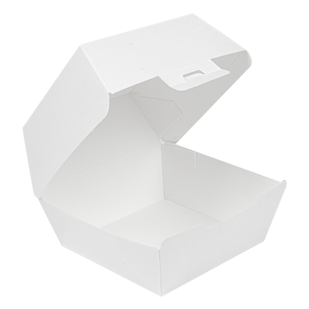 234.18-SCATOLE HAMBURGER 'THEPACK'  230 G/M2 14,4x13,6x9,2 CM (L+) BIANCO CARTONE NANO-MICRO (50 u.)
