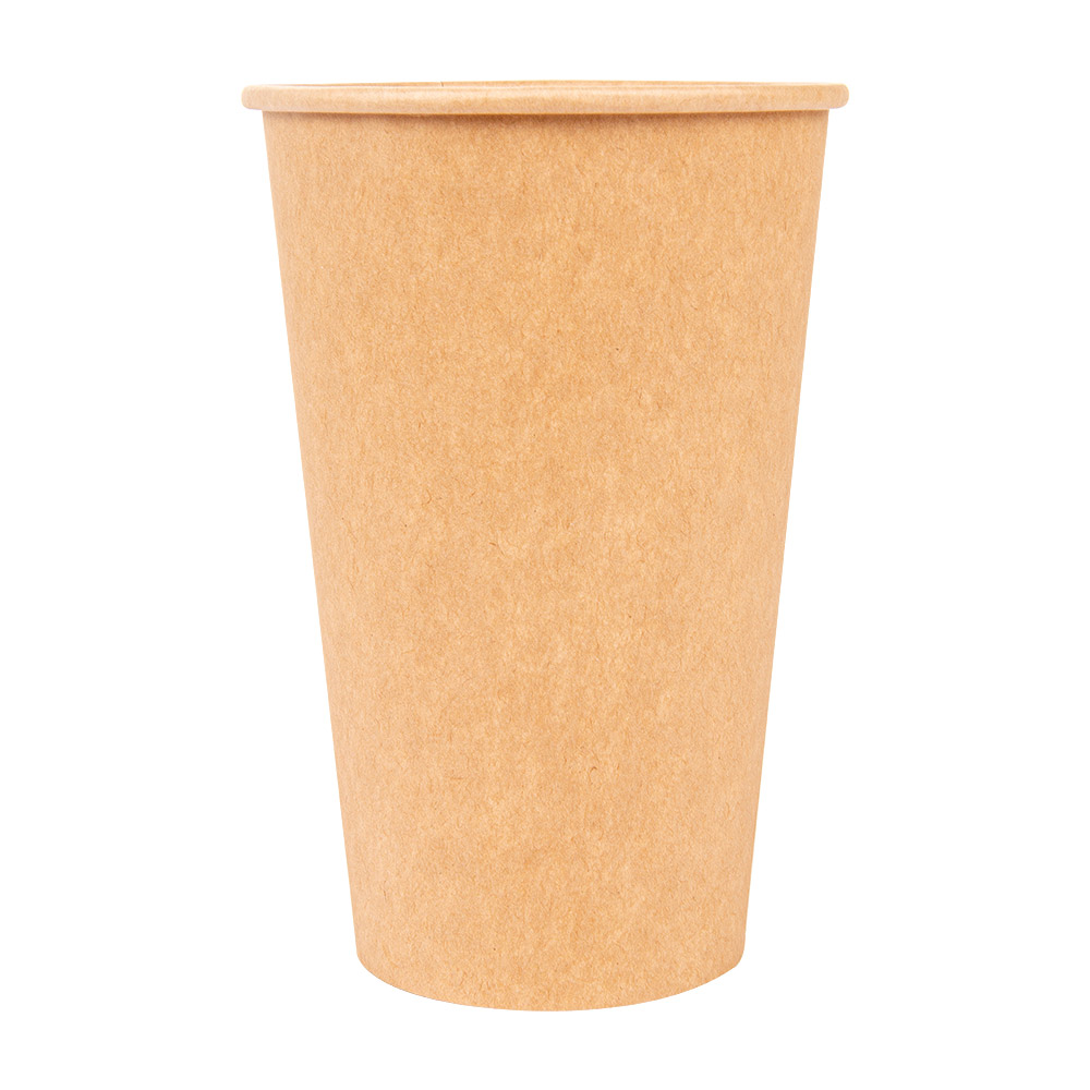 233.02-BICCHIERI BEVANDE CALDE 1 PARETE  480 ML - 16 oz 300 + 18 PE G/M2 Ø9/6x13,2 CM MARRONE CARTONE (50 u.)