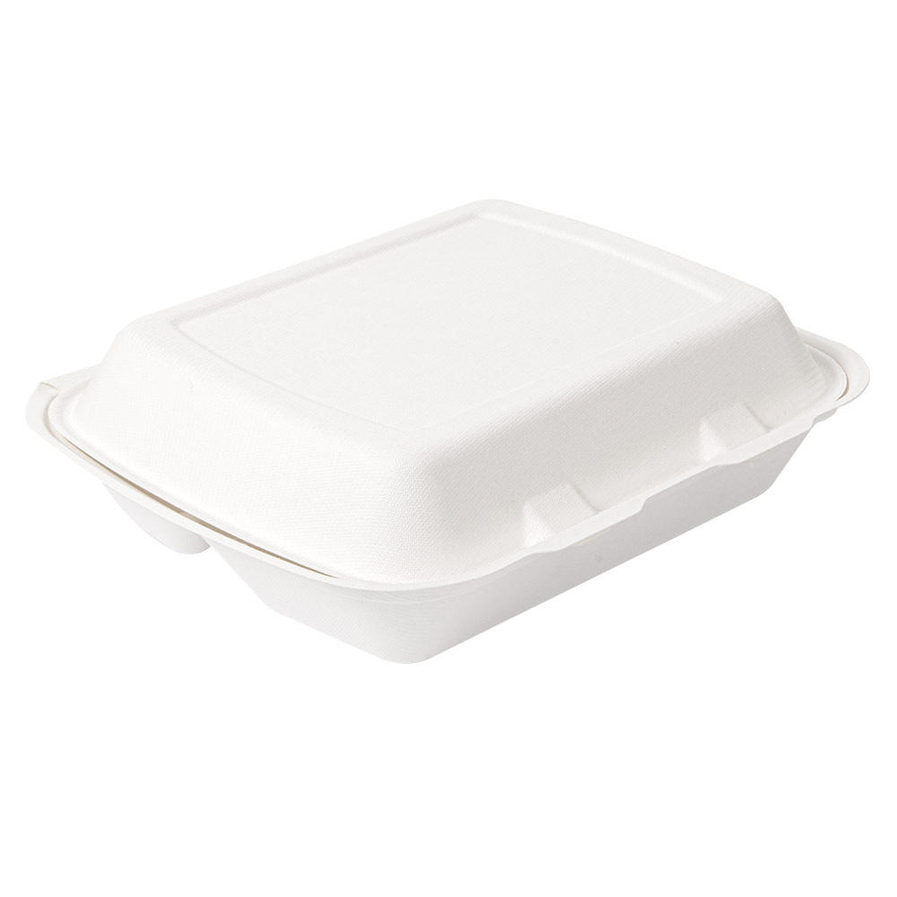 253.74-CONTENITORI 3 SCOMPARTI 'BIONIC' 950 ML 23x18x7,3 CM BIANCO BAGASSA (50 u.)
