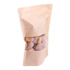 258.04-SACCHE CON CHIUSURA ZIP  500 GR 45 + 13 PET + 27 CPP G/M2 16+4x27 CM NATURALE KRAFT (50 u.)