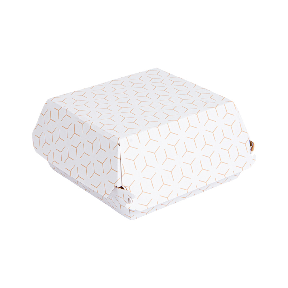 278.66-SCATOLE HAMBURGER 'THEPACK' CUBE  12,5x12x5,8 CM BIANCO/NATURALE CARTONE NANO-MICRO (50 u.)
