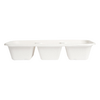 257.53-VASSOI 3 SCOMPARTI 'BIONIC' 500 ML 22,5x9,6x4,3 CM BIANCO BAGASSA (50 u.)