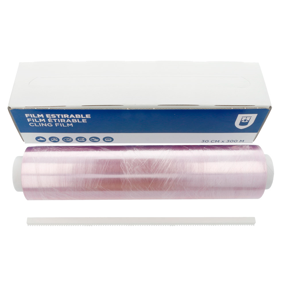 134.74-PELLICOLA CON DISPENSER  0,30x300 M TRASPARENTE PVC