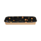 268.85-RECIPIENTI PER "SUSHI"  20PE + 280 +16PE G/M2 22,1x9,1x2,4 CM NERO KRAFT (50 u.)