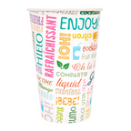 229.08-BICCHIERI BEVANDE CALDE 1 PARETE PAROLE 480 ML - 16 oz 280 + 18PE G/M2 Ø9/6x12,6 CM BIANCO CARTONE (50 u.)