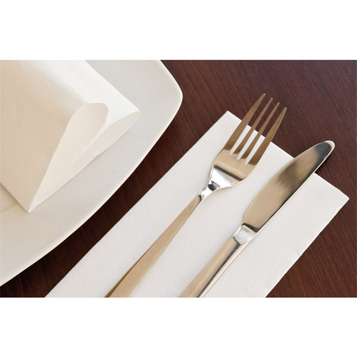 101.32-TOVAGLIOLI ECOLABEL 'DOUBLE POINT' 18 G/M2 39x39 CM BIANCO TISSUE (50 u.)
