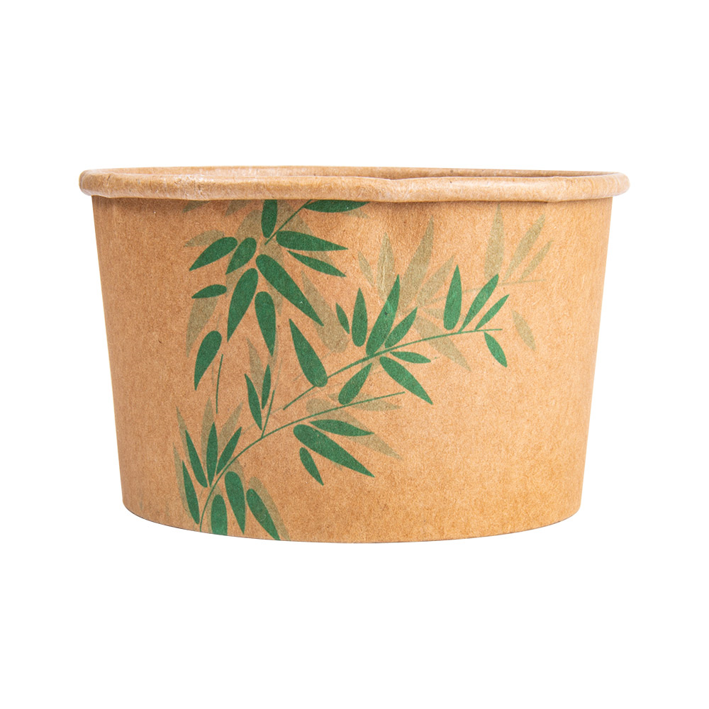 217.61-COPPETTA GELATI 'FEEL GREEN' 240 ML 250 + 18 PE G/M2 Ø9,4x5,5 CM MARRONE CARTONE (50 u.)