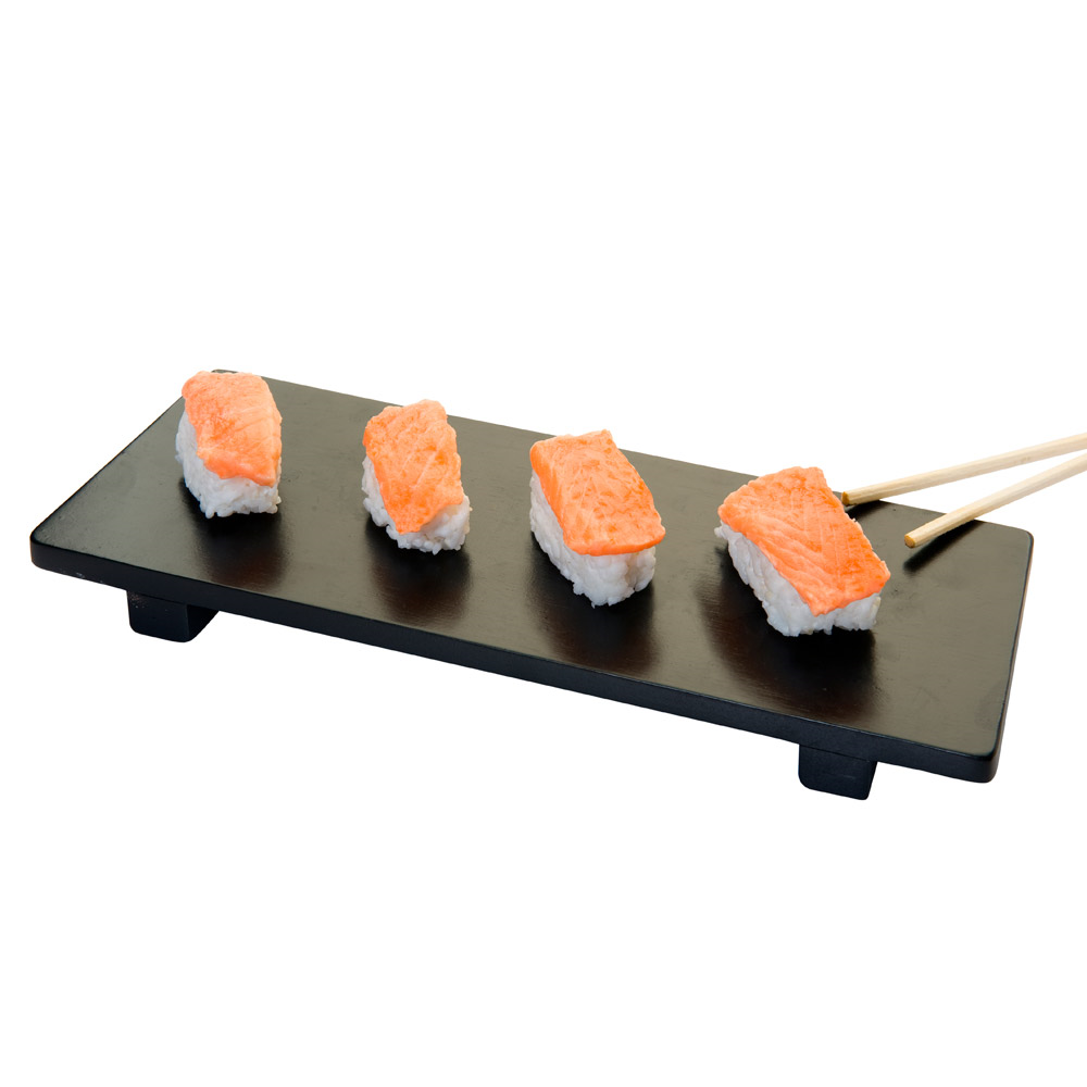199.53-BASE SUSHI 'BAMBOO'  30x11x2,5 CM NERO BAMBÙ