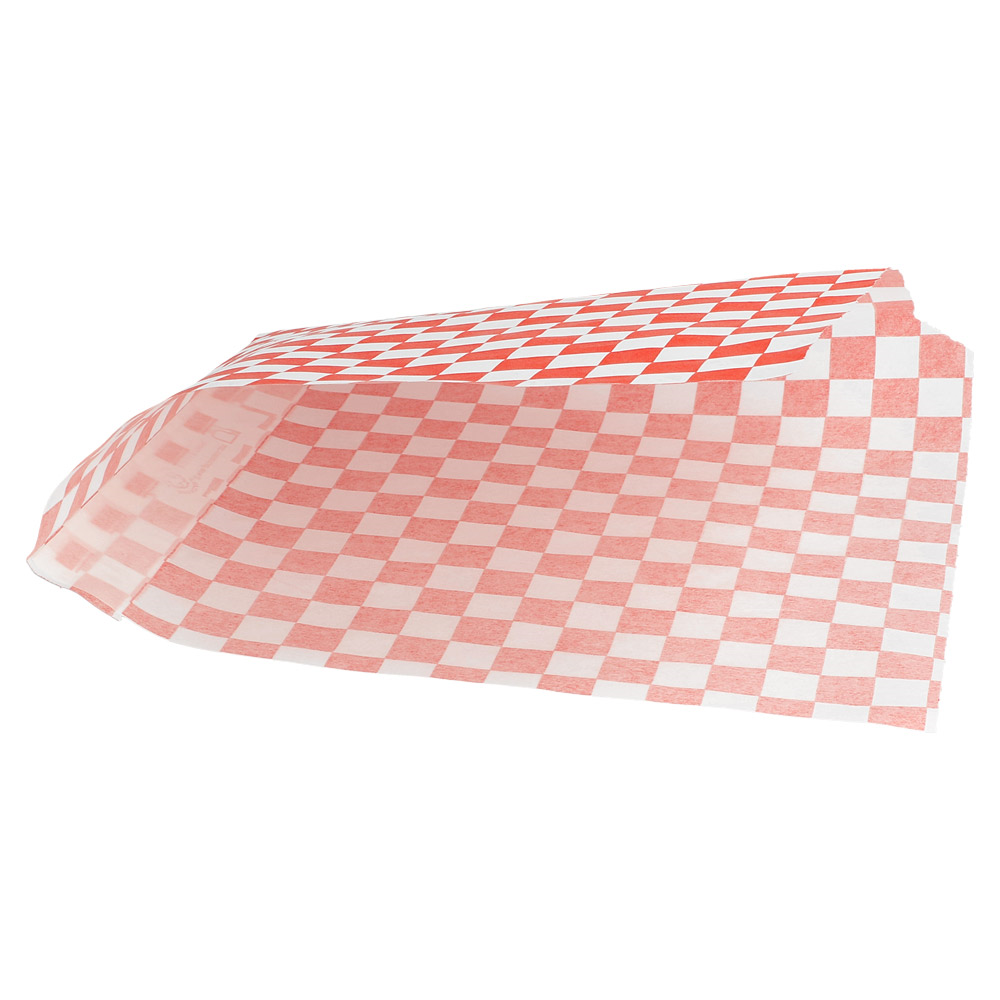 186.36-CARTA ANTIGRASSO APERTO 2 LATI FAST FOOD RED FITIPALDI 32 G/M2 16x16,5 CM BIANCO PERGAMANA ANTIGRASSI (500 u.)