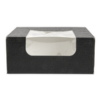 252.24-CONTENITORI SUSHI+FINESTRA 'THEPACK'  10x10x4 CM NERO CARTONE NANO-MICRO + OPP (50 u.)