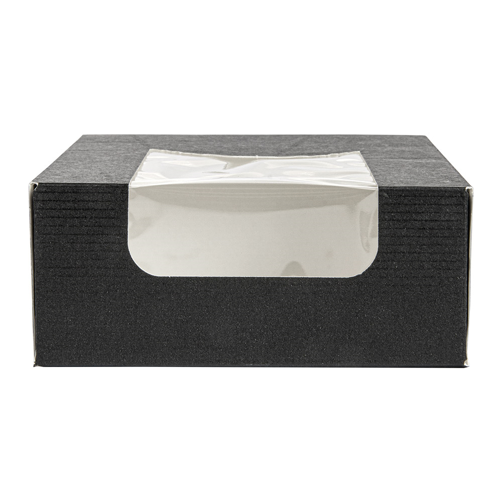 252.24-CONTENITORI SUSHI+FINESTRA 'THEPACK'  10x10x4 CM NERO CARTONE NANO-MICRO + OPP (50 u.)
