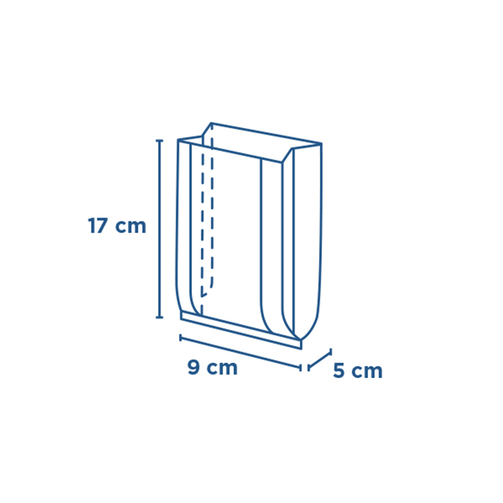 176.02-SACCHETTO CON FINESTRA  50 G/M2 + 15 PP 9+5x17 CM BIANCO KRAFT (100 u.)