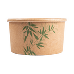 217.57-COPPETTA GELATI 'FEEL GREEN' 90 ML 210 + 18 PE G/M2 Ø7,2x4 CM MARRONE CARTONE (50 u.)