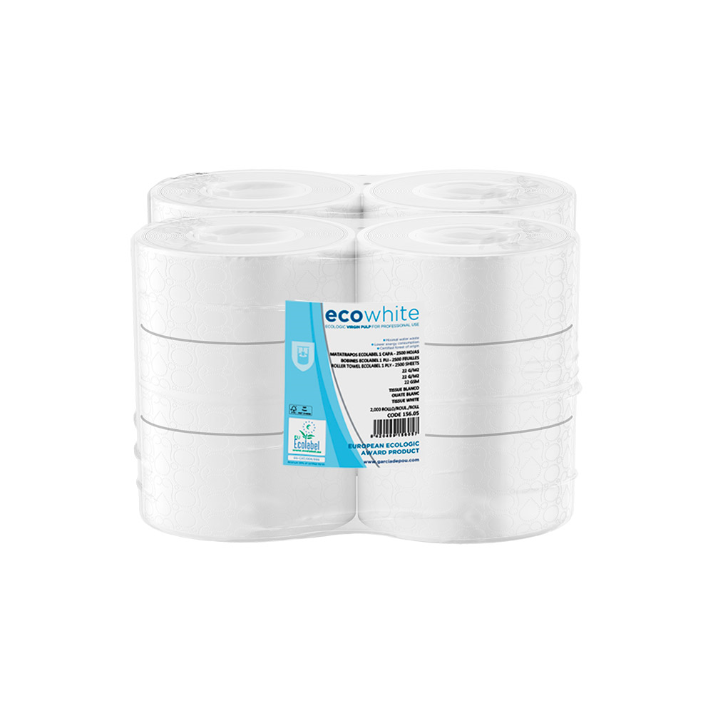 162.38-IGIENICI BABY JUMBO ECOLABEL 2 STRATI  17 G/M2 Ø19,5x9,5 CM BIANCO TISSUE (12 u.)