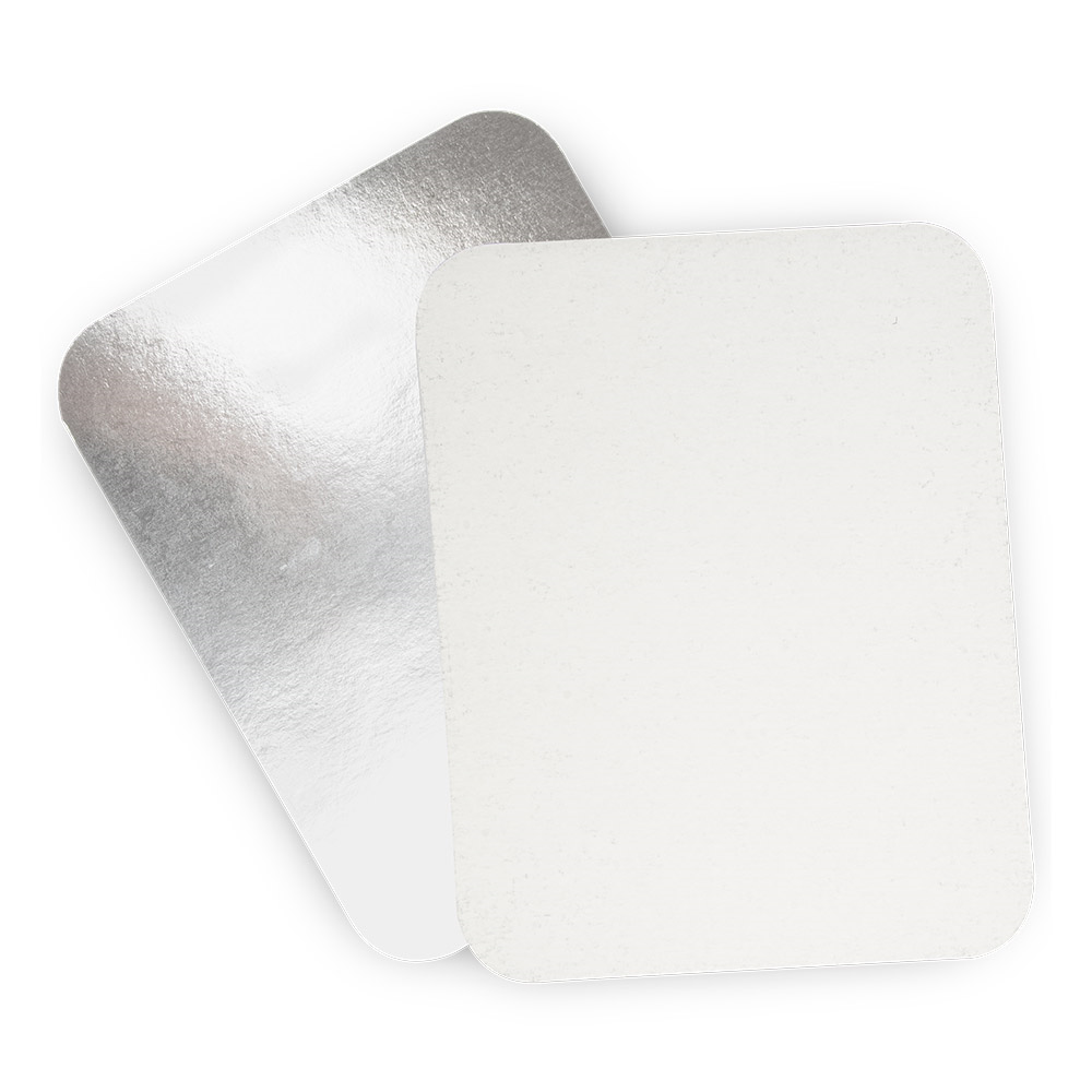 135.97-COPERCHIO PER - CODICE 135,95/ 96   22x17,3 CM BIANCO CARTONE + ALLUMINIO (100 u.)