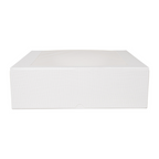 201.72-SCATOLE PER PASTICCERIA CON FINESTRA 'THEPACK'  32x32x10 CM BIANCO CARTONE NANO-MICRO + OPP (50 u.)