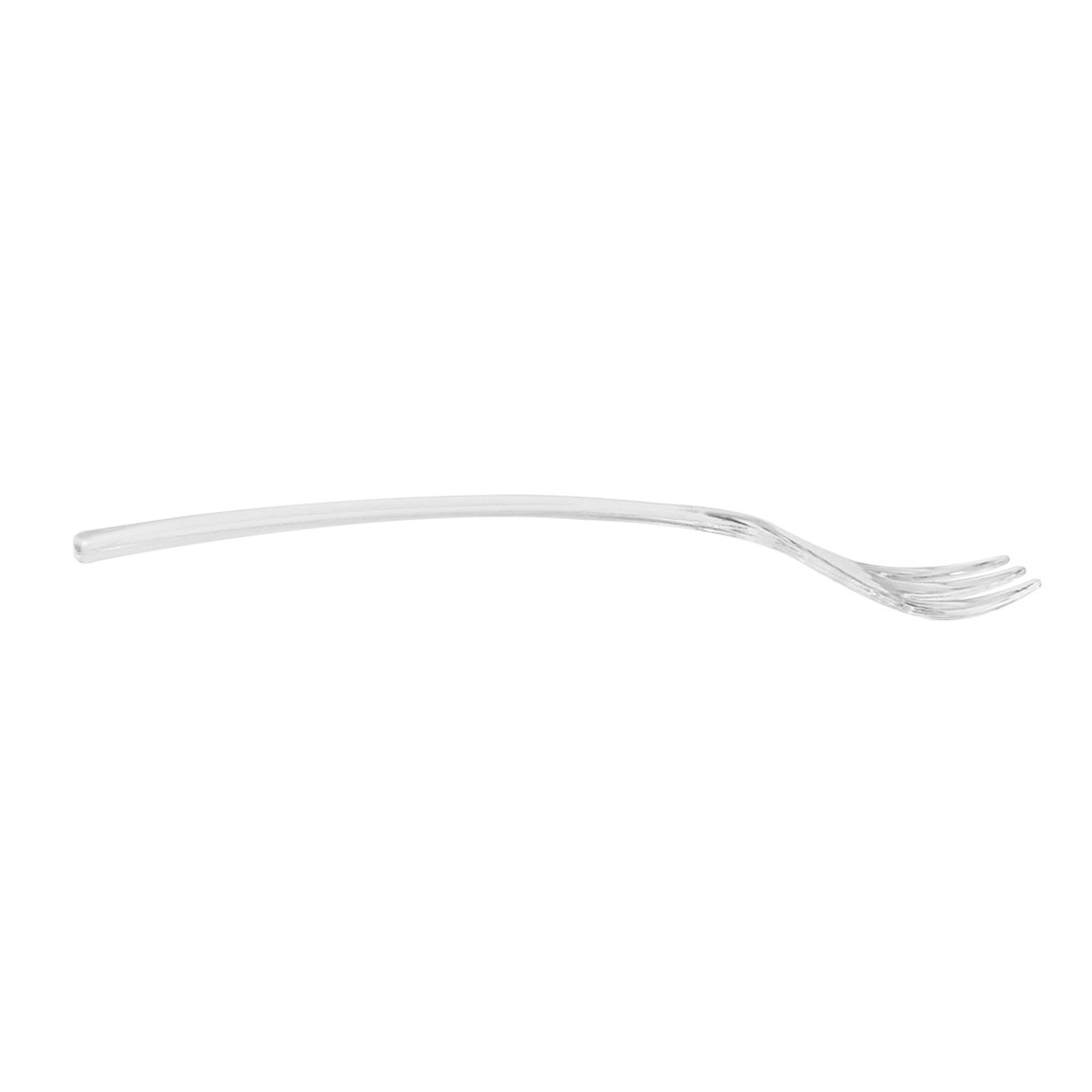 129.16-MINI FORCHETTA RIUTILIZZABILI  10 CM TRASPARENTE PS (200 u.)