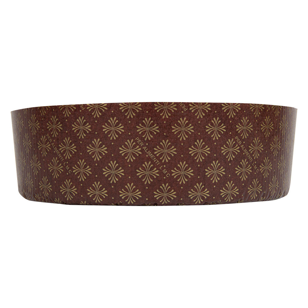 186.83-FORME PER COTTURA PANETTONE - LAMINATO  140 G/M2 Ø 18,5x6 CM MARRONE CELLULOSA (390 u.)