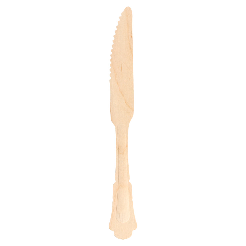 189.43-COLTELLI 'WOOD' CLASSIC  20,4 CM NATURALE LEGNO (100 u.)