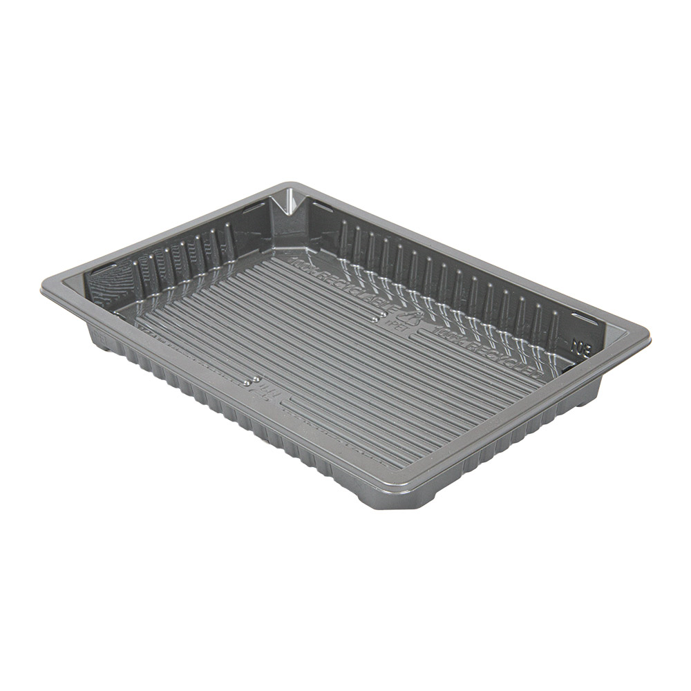 267.92-RECIPIENTI PER "SUSHI" 244 ML 16,6x11,5x2 CM ARGENTO RPET (312 u.)