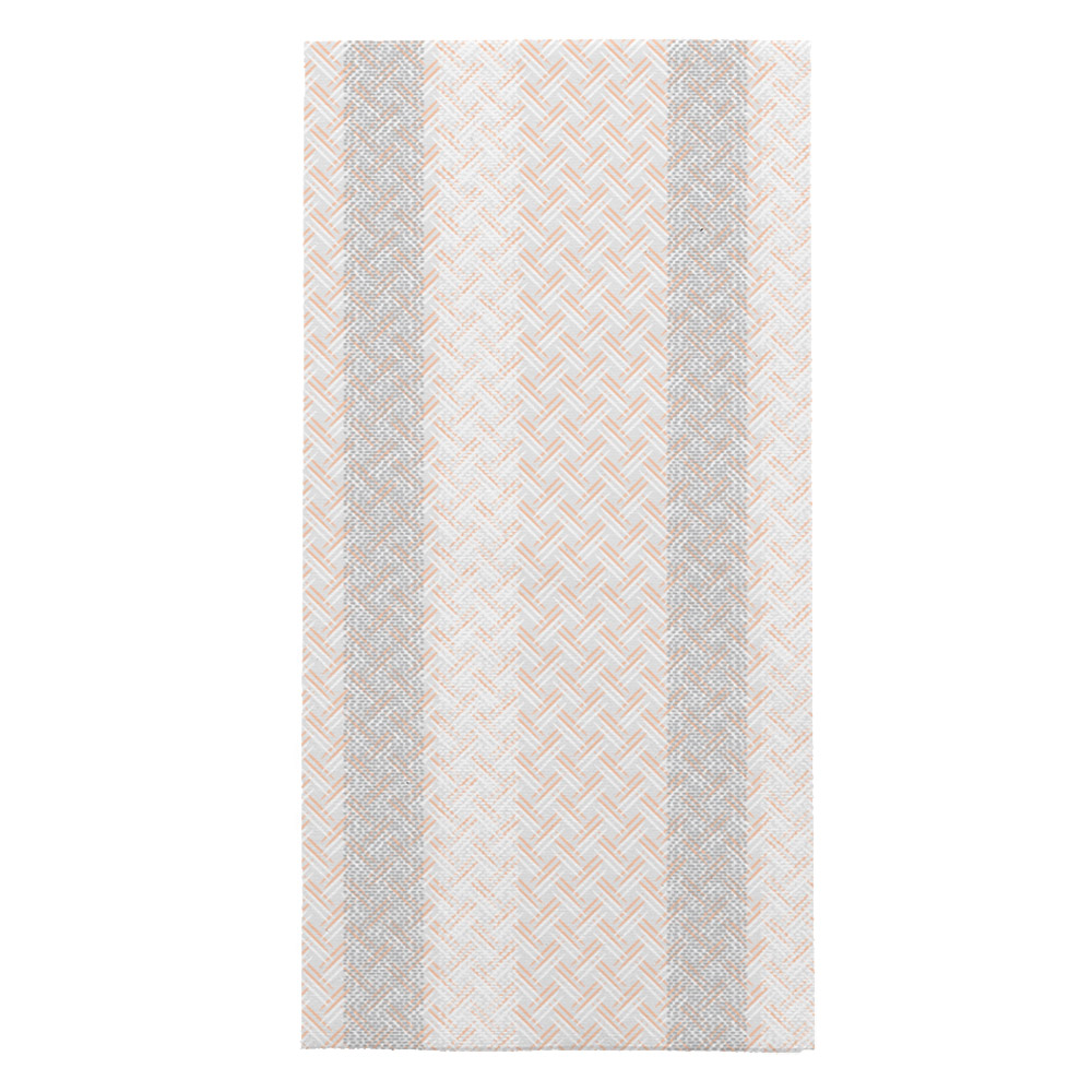 272.15-TOVAGLIOLI PIEGATO 1/8 'LIKE LINEN' MADRAS III 70 G/M2 40x40 CM GRIGIO/PESCA SPUNLACE (50 u.)
