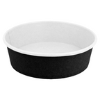 226.32-INSALATIERI 500 ML - 16,6 oz 300 + 18 PE G/M2 Ø15/12,8x4,5 CM NERO CARTONE (50 u.)