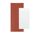 251.50-TOVAGLIOLI BIANCHI AIRLAID INCELLOFANATI JUST IN TIME 'VICHY-RED' 40 + 10PE G/M2 11x25 CM ROSSO KRAFT A COSTINE (150 u.)