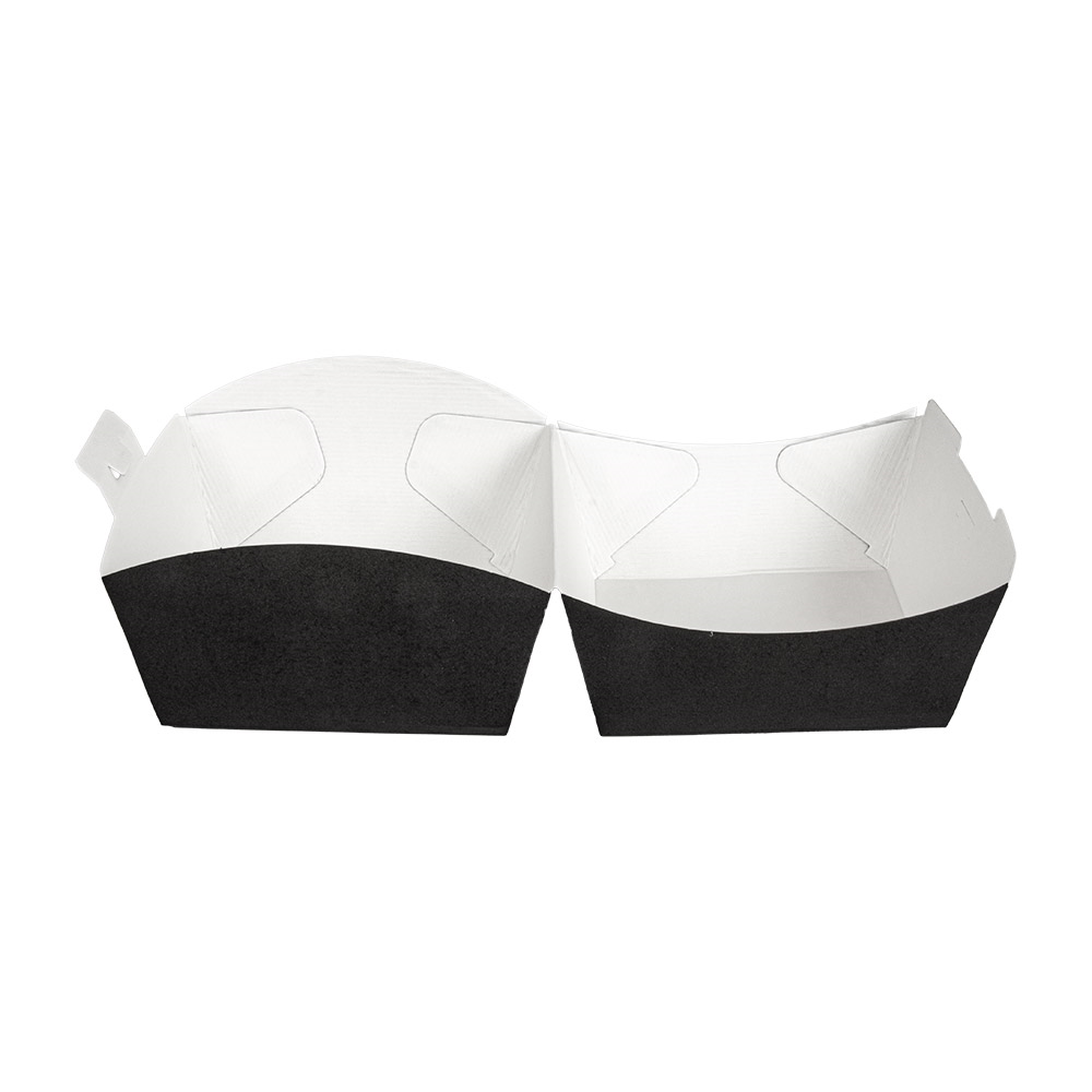 277.80-SCATOLE HAMBURGER 'THEPACK'  14,4x14x11,5 CM (XL TALLER) NERO CARTONE NANO-MICRO (50 u.)