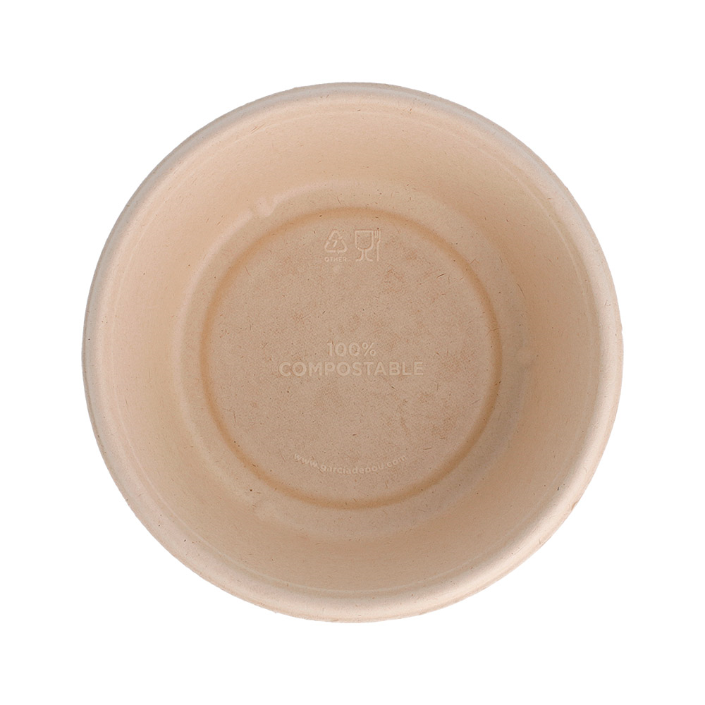 204.07-CIOTOLE 'BIONIC' 600 ML Ø 15x5,5 CM NATURALE BAGASSA (50 u.)