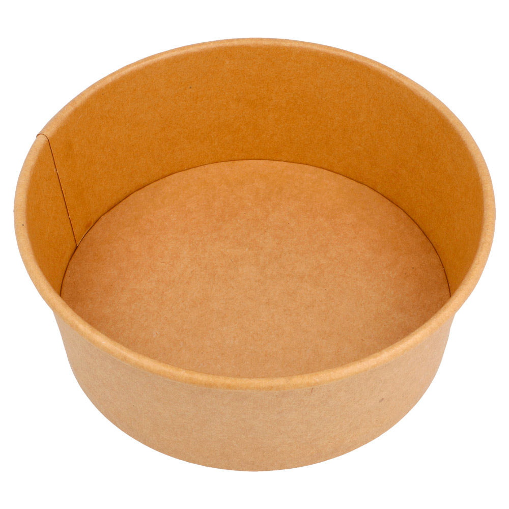 212.98-INSALATIERI 750 ML - 25 oz 300 + 18 PE G/M2 Ø 15/12,8x6 CM NATURALE KRAFT (50 u.)