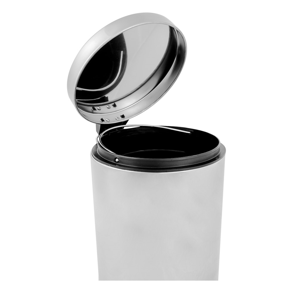 162.29-PATTUMIERA A PEDALE CON RICETTACOLO INTERIORE  5 L Ø 20,5x28 CM ARGENTO ACCIAIO INOX