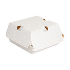 278.67-SCATOLE HAMBURGER 'THEPACK' CUBE  14,7x14x7 CM BIANCO/NATURALE CARTONE NANO-MICRO (50 u.)