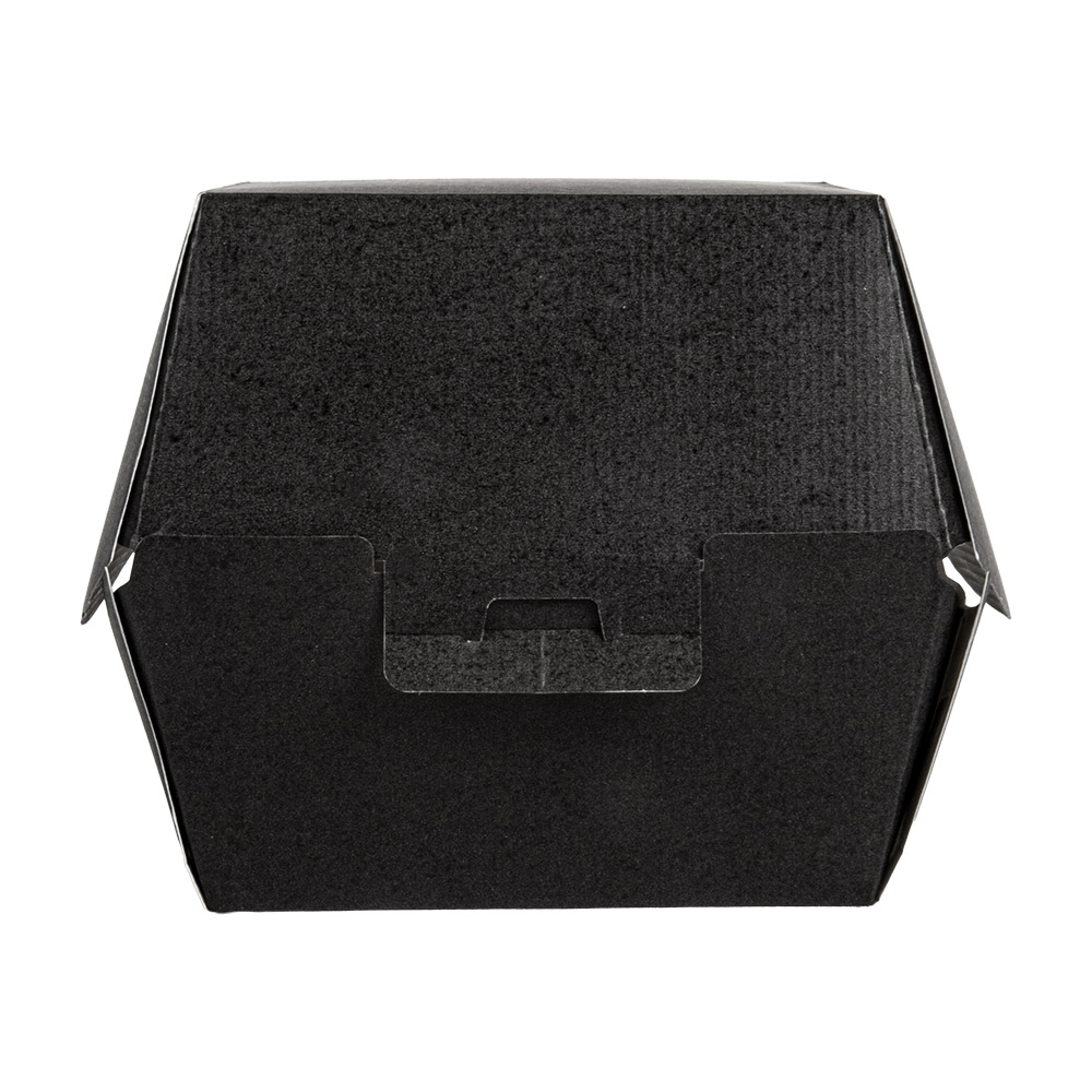 277.80-SCATOLE HAMBURGER 'THEPACK'  14,4x14x11,5 CM (XL TALLER) NERO CARTONE NANO-MICRO (50 u.)