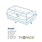 234.28-SCATOLE "PANINI" 'THEPACK'  26,5x12,2x7 CM NATURALE CARTONE NANO-MICRO (50 u.)