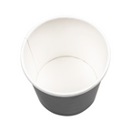 226.42-CONTENITORI CON COPERCHI 360 ML - 12 oz 300 + 18 PE G/M2 Ø9/7,2x8,4 CM NERO CARTONE (25 u.)