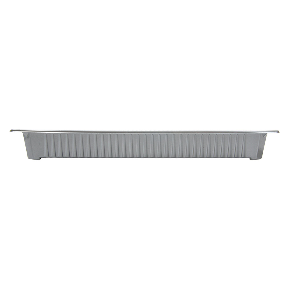 268.02-RECIPIENTI PER "SUSHI" 1473 ML 26,5x26,5x3 CM ARGENTO RPET (140 u.)
