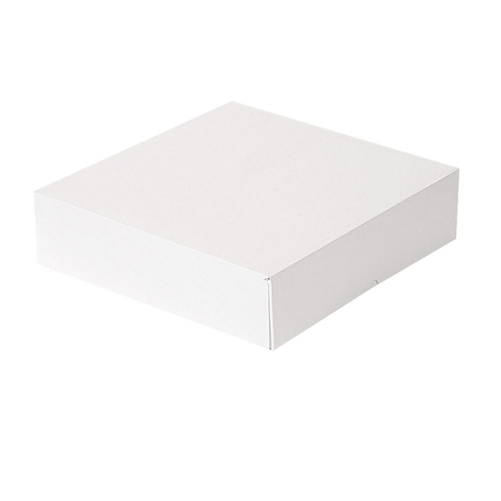 201.59-SCATOLE PER PASTICCERIA SENZA FINESTRA 'THEPACK'  23x23x7,5 CM BIANCO CARTONE NANO-MICRO (50 u.)