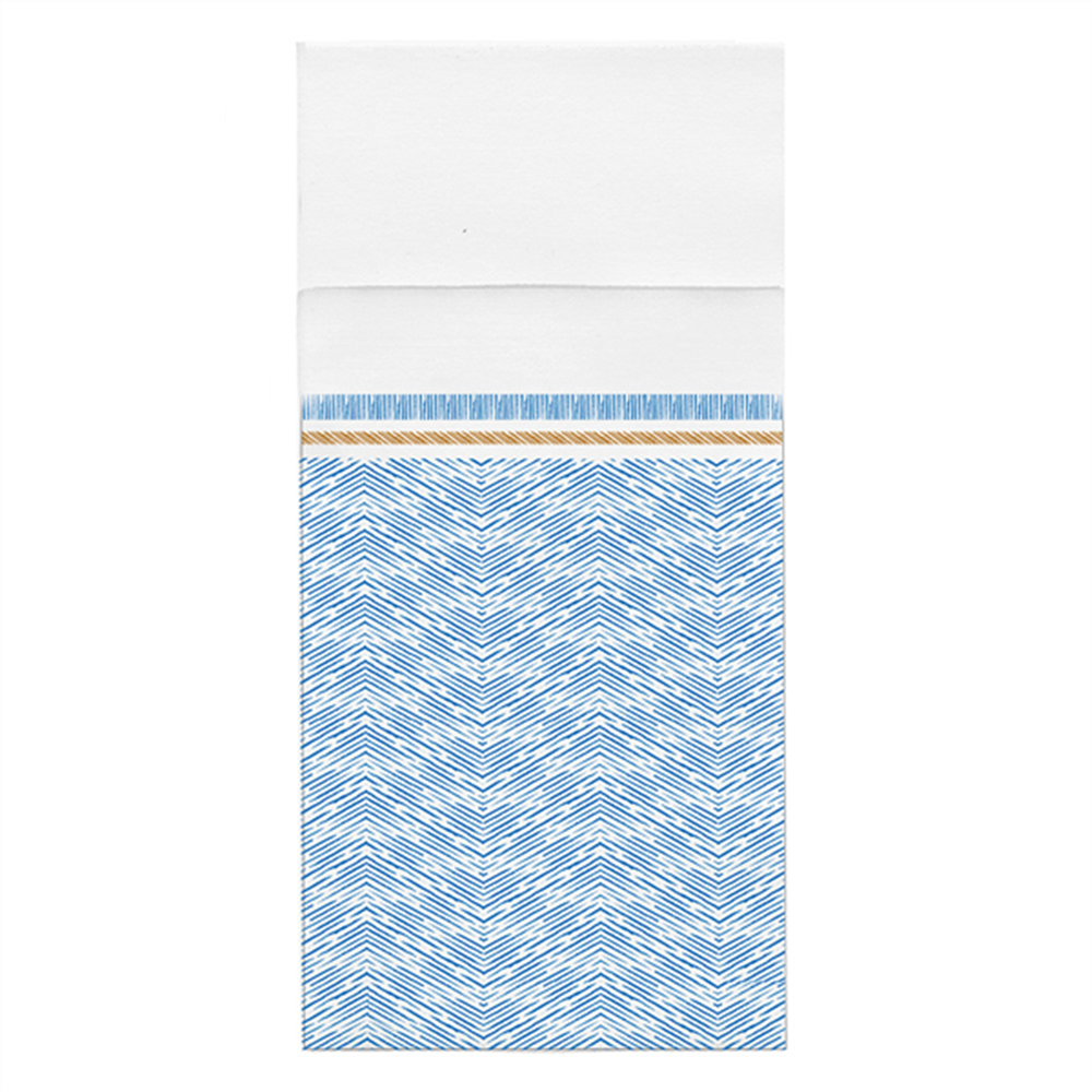 251.32-TOVAGLIOLI CANGURO 'LIKE LINEN' AZUR 70 G/M2 40x40 CM BIANCO/BLU SPUNLACE (50 u.)
