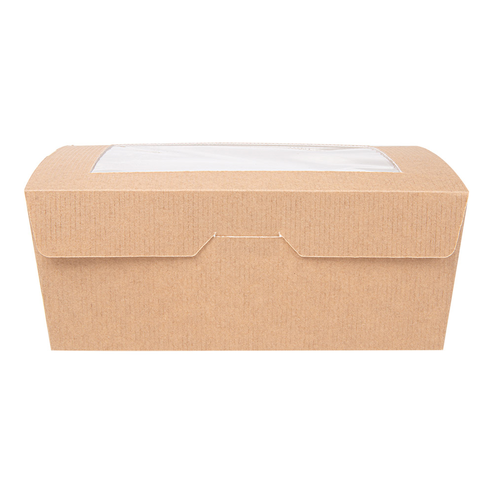 253.63-SCATOLE CON FINESTRA 'THEPACK' 1350 ML 15,3x12,1x6,4 CM NATURALE CARTONE NANO-MICRO + OPP (25 u.)