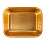 214.72-RECIPIENTI PASTICCERIA 280 ML 13,5x10,2x3,5 CM ORO NERO ALLUMINIO (100 u.)