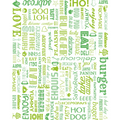 229.39-CARTA ANTIGRASSO FAST FOOD GREEN PAROLE 35 G/M2 28x34 CM BIANCO PERGAMANA ANTIGRASSI (1000 u.)