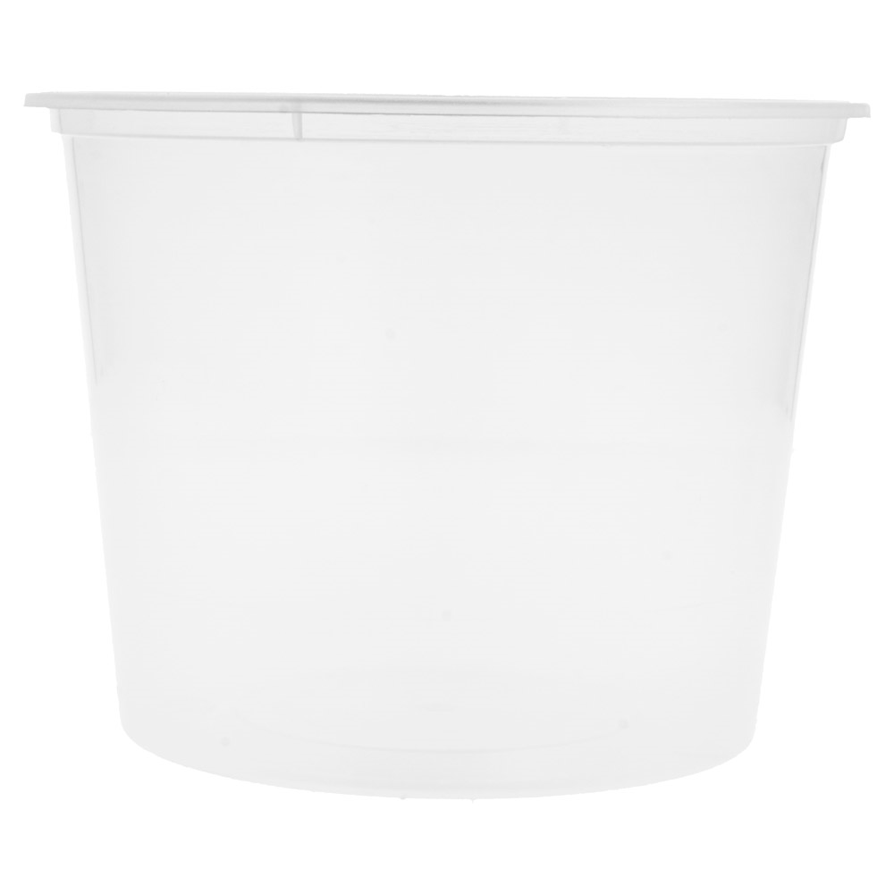 184.07-CONTENITORE PER MICRONDE 600 ML Ø 11,5x8,5 CM TRASPARENTE PP (50 u.)