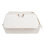 278.67-SCATOLE HAMBURGER 'THEPACK' CUBE  14,7x14x7 CM BIANCO/NATURALE CARTONE NANO-MICRO (50 u.)