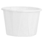 126.69-TERRINA CARTA PLISSETTATA  30 ML (1 oz) 80 G/M2 Ø4,4/3,1x2,8 CM BIANCO PERGAMANA ANTIGRASSI (250 u.)