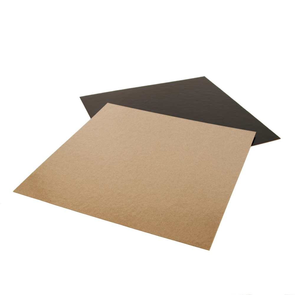 223.72-BASE PER TORTA DOPPIA FACCIA  1100 G/M2 24x24 CM CIOCCOLATO/PRALINA CARTONE (100 u.)