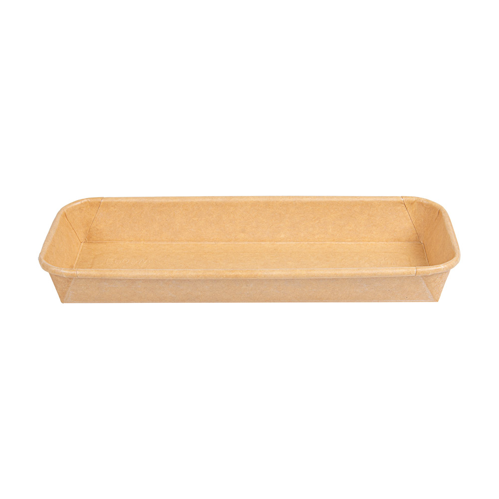 268.84-RECIPIENTI PER "SUSHI"  20PE + 280 +16PE G/M2 22,1x9,1x2,4 CM NATURALE KRAFT (50 u.)