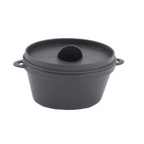 146.79-CONTENITORI APERITIVO MINI PENTOLA  65 ML 9,1x5,8x4,5 CM NERO PP (6 u.)