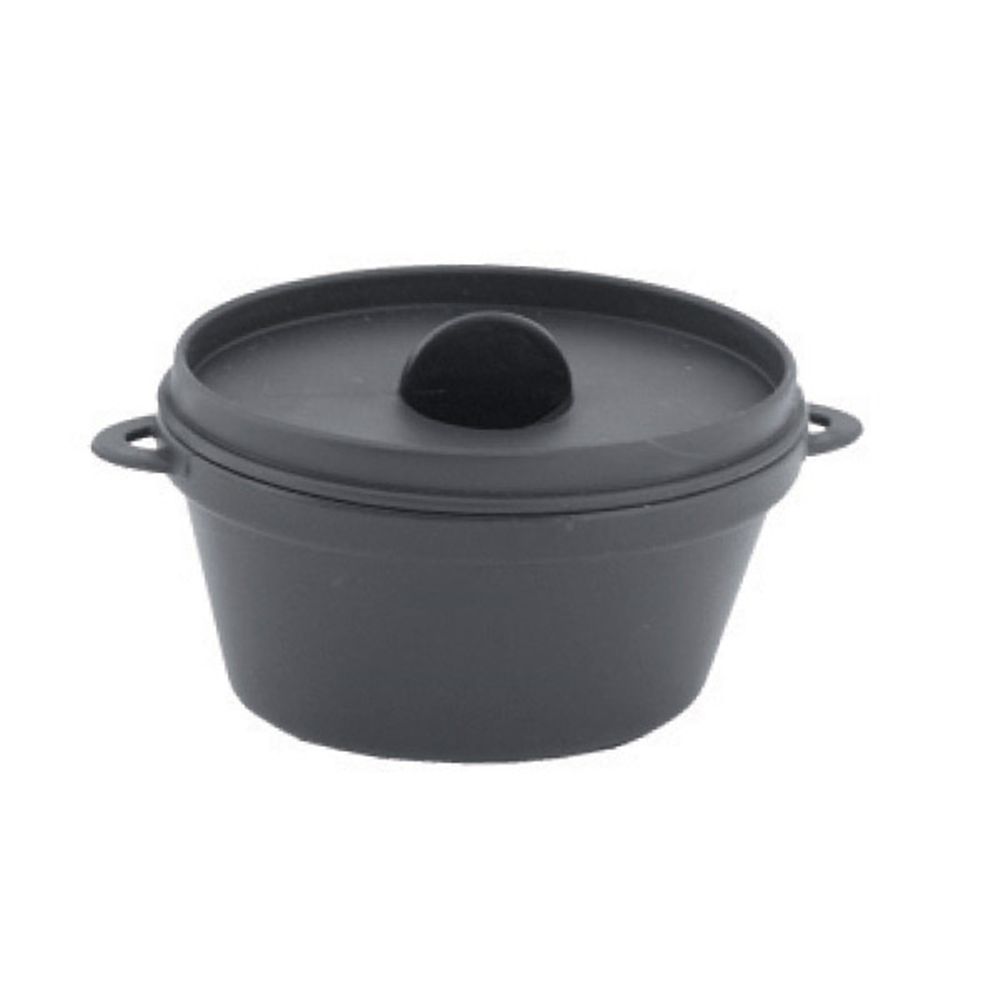 146.79-CONTENITORI APERITIVO MINI PENTOLA  65 ML 9,1x5,8x4,5 CM NERO PP (6 u.)